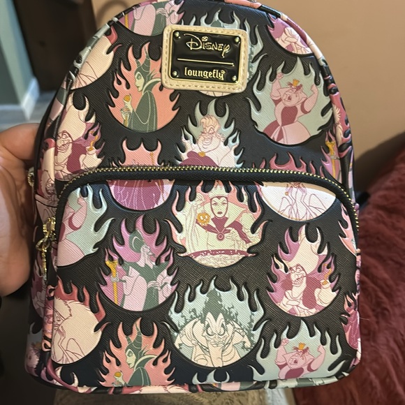 Pastel Disney villain loungefly backpack (Used) - Picture 6 of 8